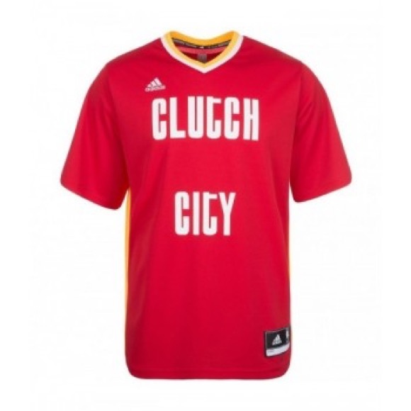 Adidas Red and Yellow Clutch City Rockets Jersey - Picture 1 of 7